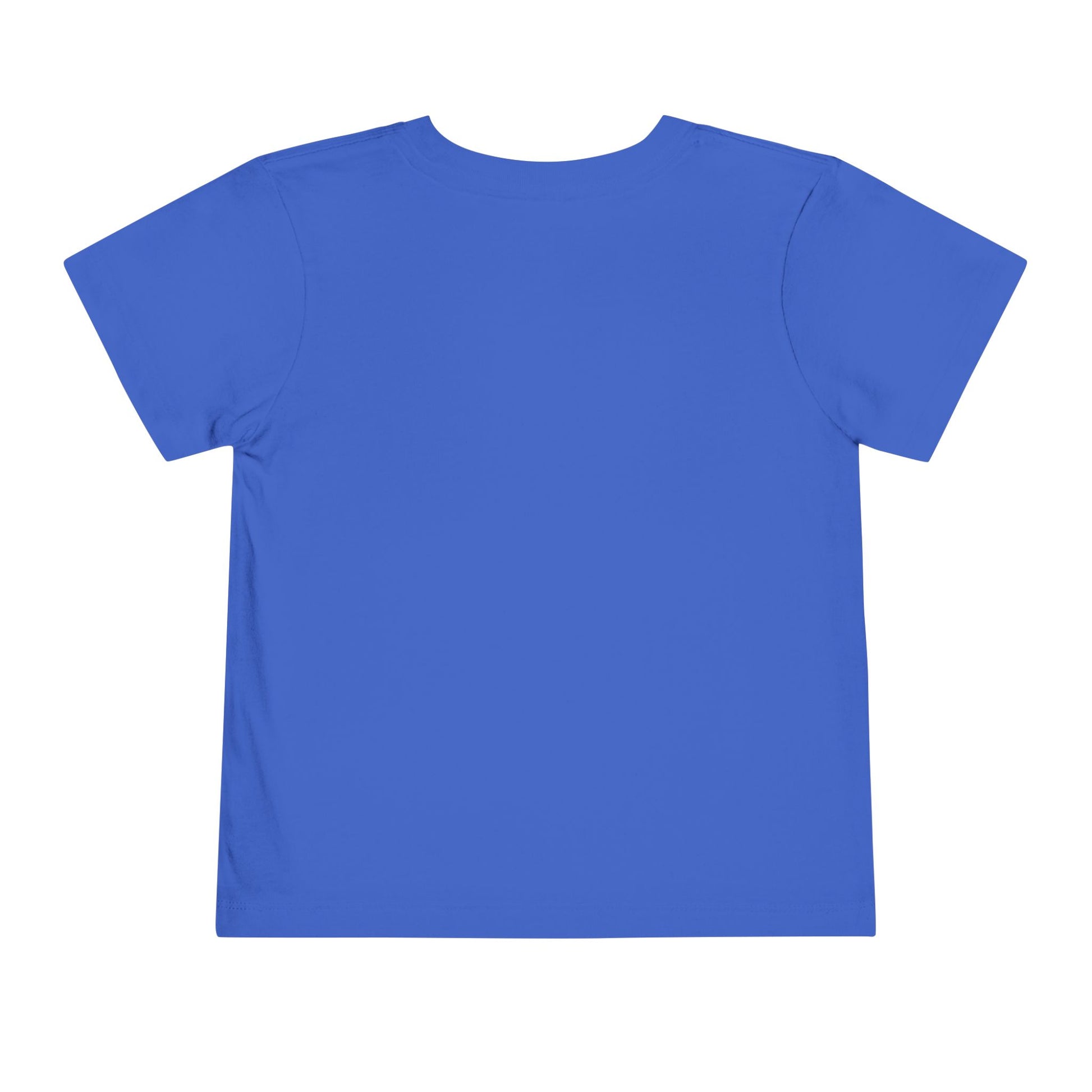 Throwback Kid retro t-shirt back view with clean solid background and primary color design theme