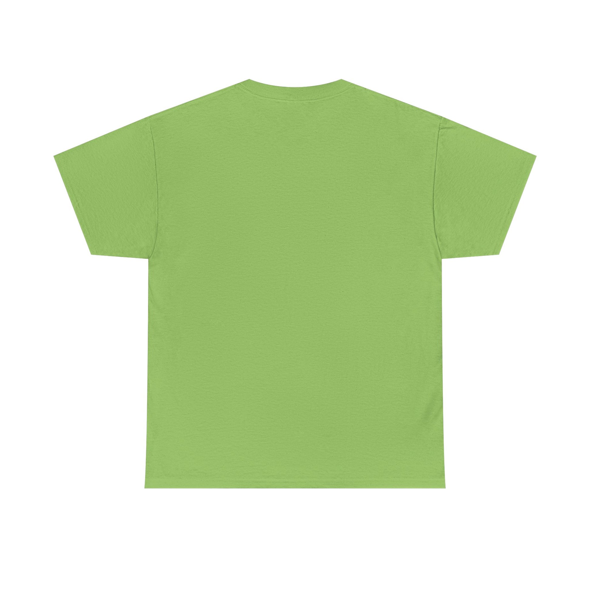 Plain back view of unisex cotton tee