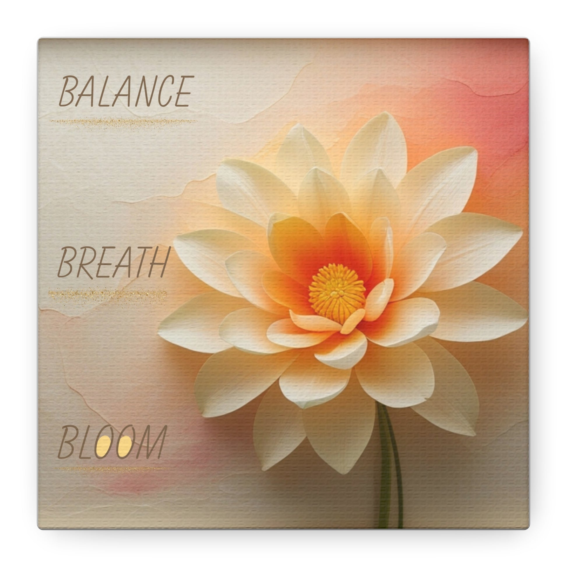 soft boom flower matte canvas wall art- framed floral print