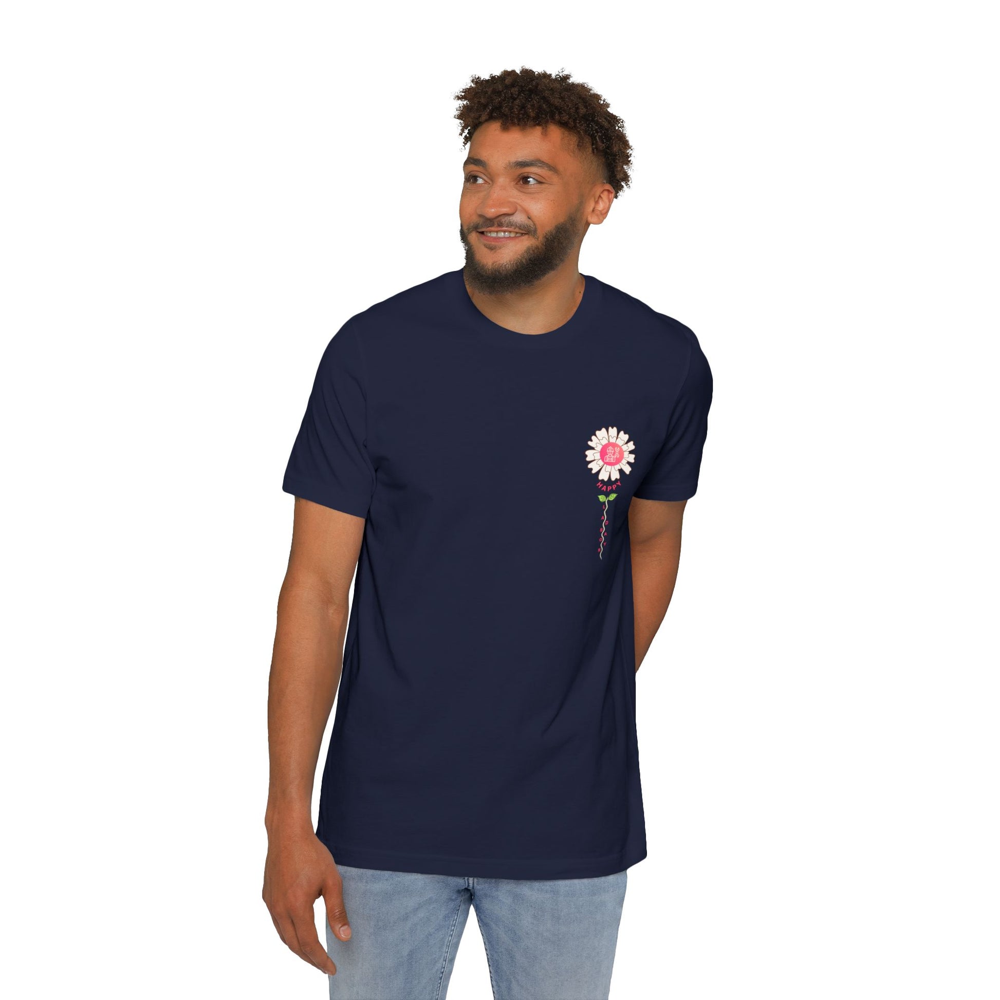 A short sleeve unisex jersey t-shirt featuring an graphic design for Labor Day, displayed as a clean product mockup.