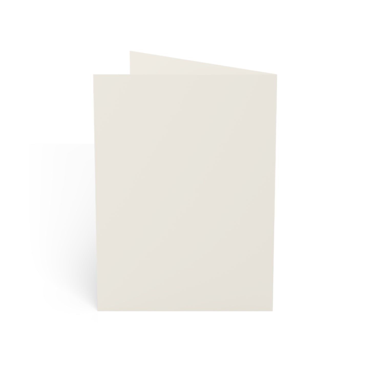 White greeting card on a white background