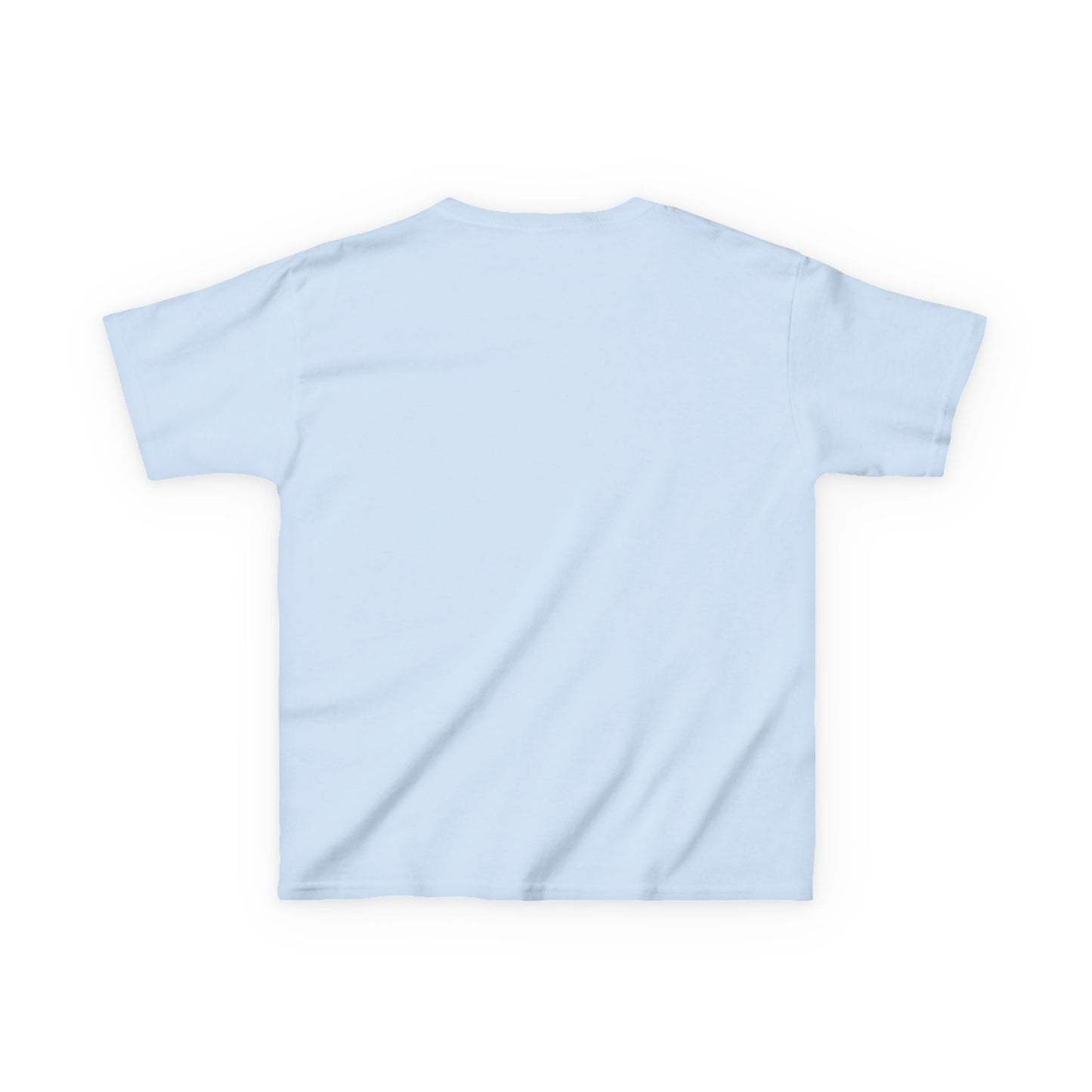 Back view of kids cotton t-shirt in solid color