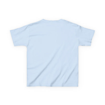 Back view of kids cotton t-shirt in solid color