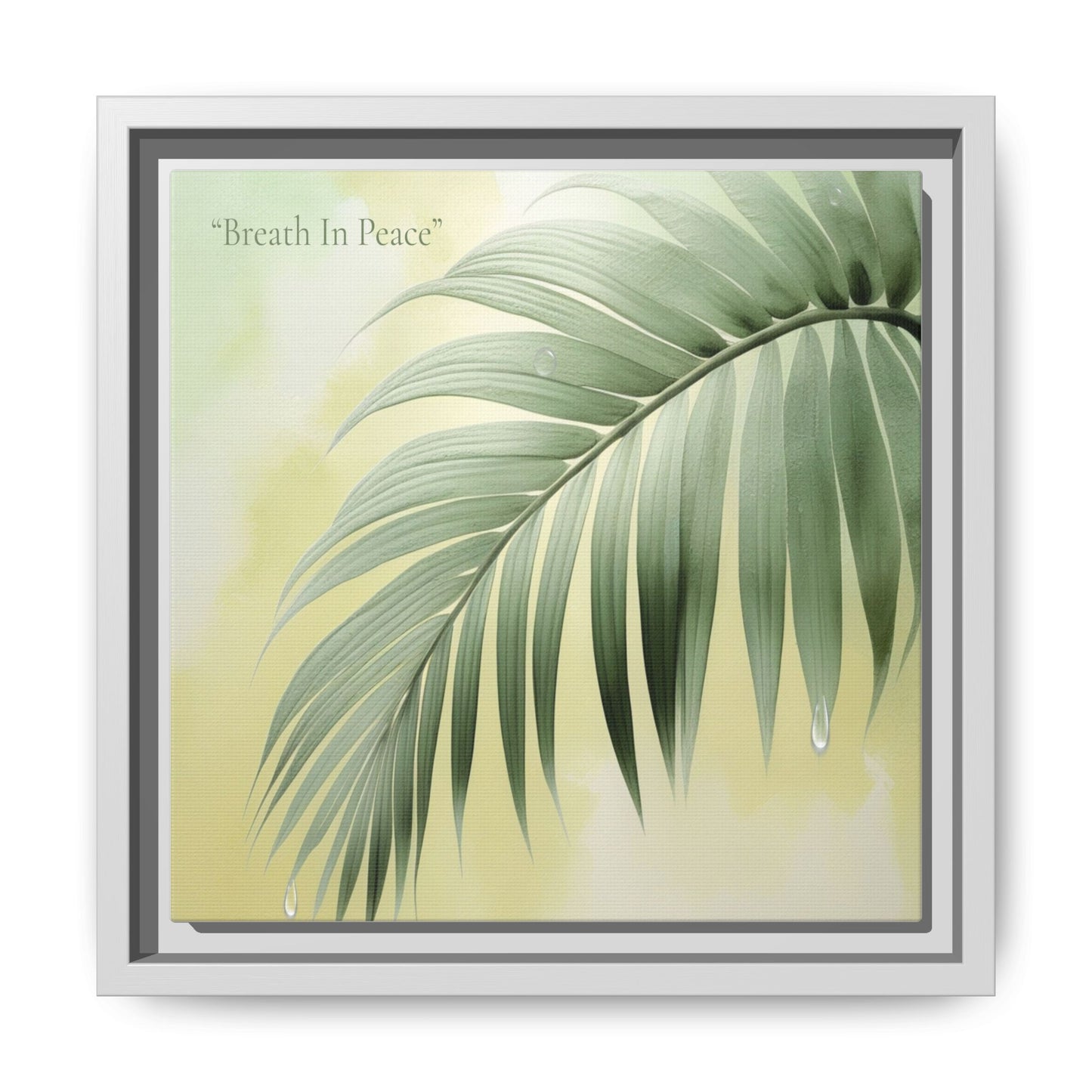 minimalist palm leaf matte canvas wall art-framed botanical print