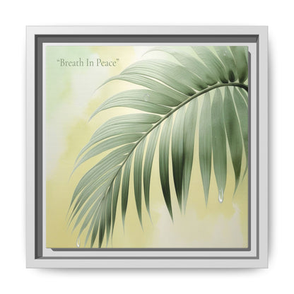 minimalist palm leaf matte canvas wall art-framed botanical print
