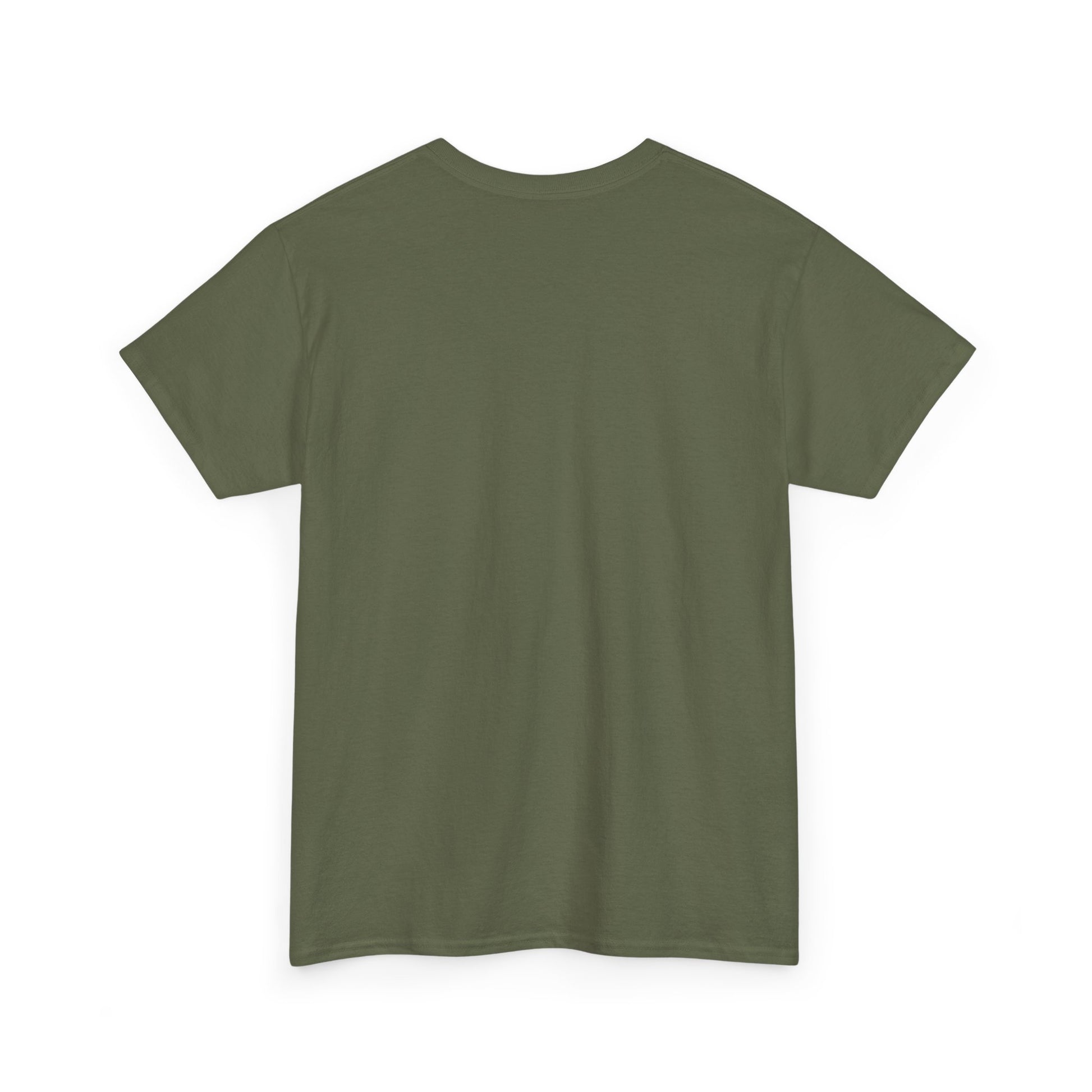 Plain back view of unisex cotton tee