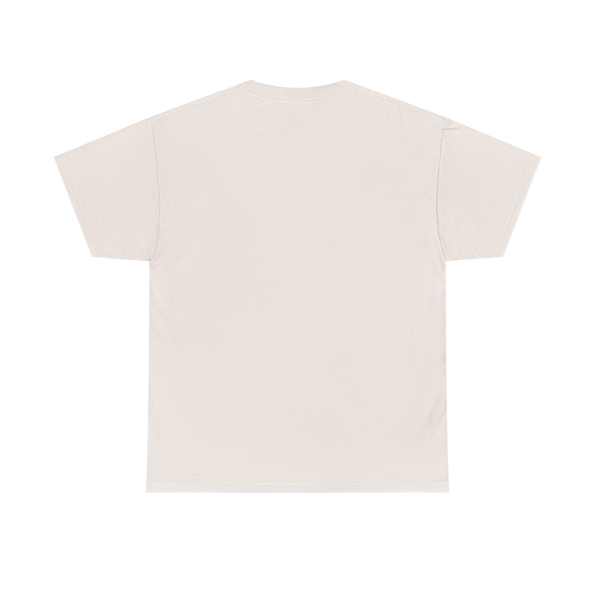 Plain back view of  unisex cotton tee