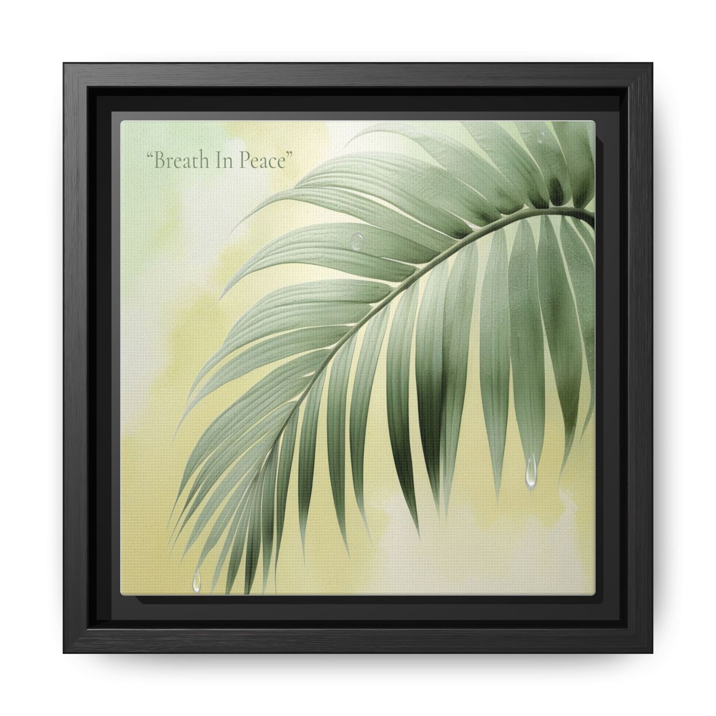 minimalist palm leaf matte canvas wall art-framed botanical print