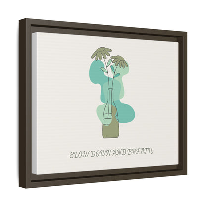 "Slow Down and Breathe" Minimal Botanical Wall Art
