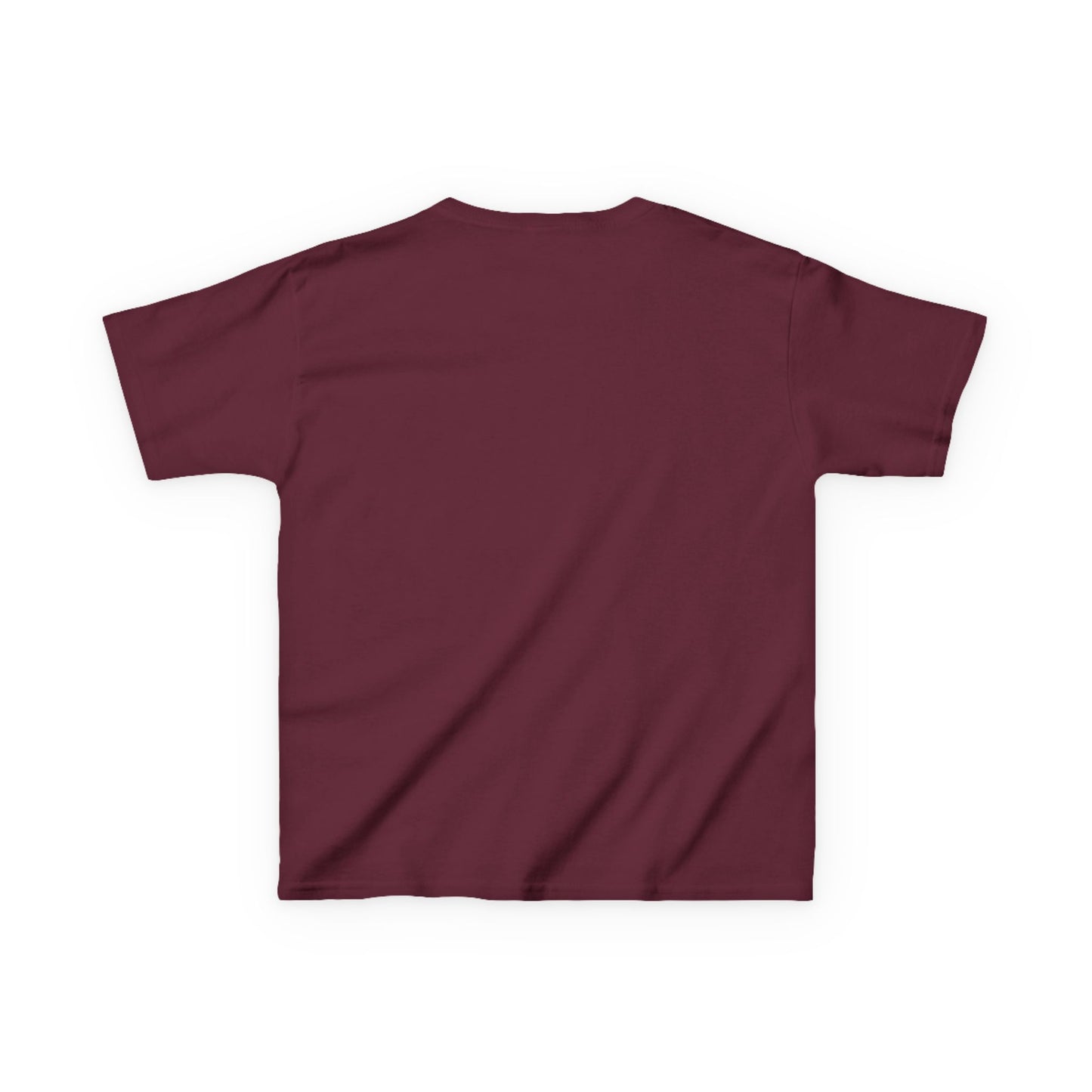 Maroon t-shirt on a white background