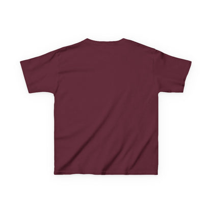 Maroon t-shirt on a white background