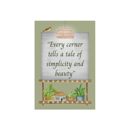 Minimal Botanical Garden & House  Wall Banner”
