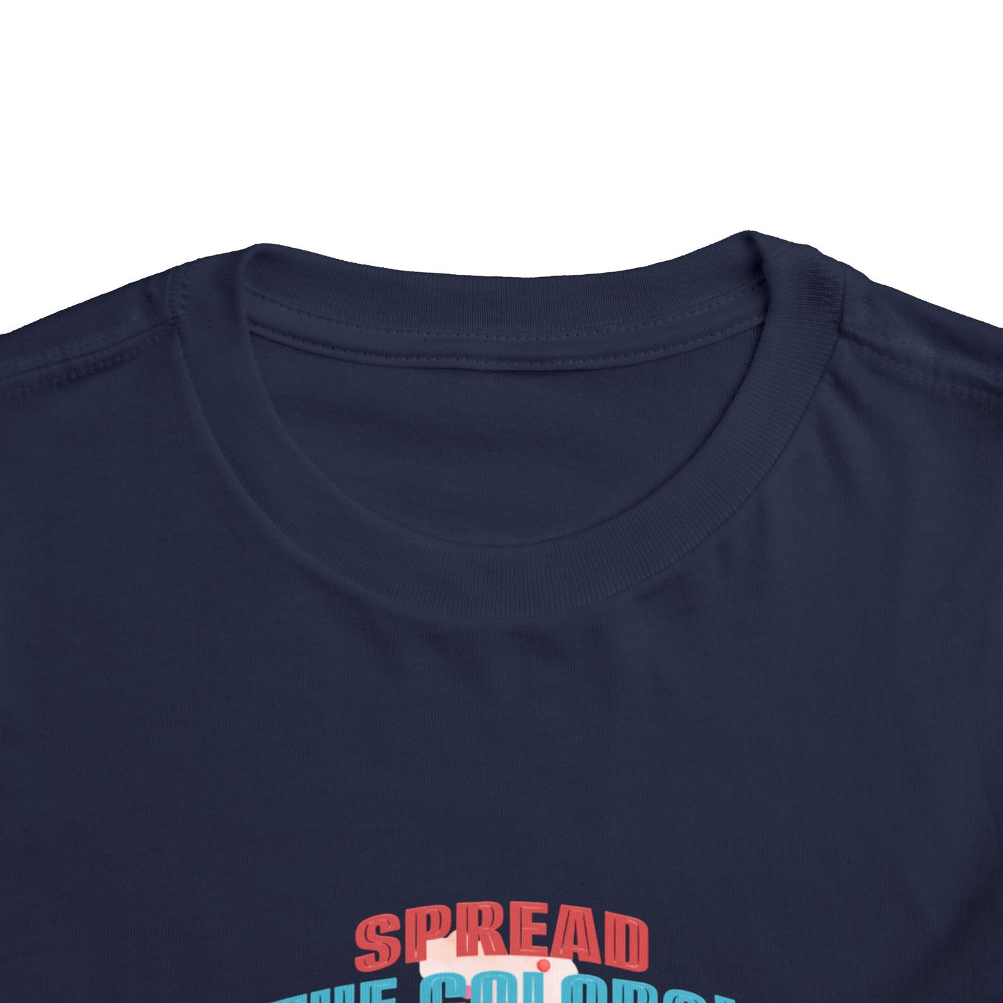 "Spread the Colors! Vibrant Cartoon Toddler Short Sleeve Tee-shirt for Kids & Youth"