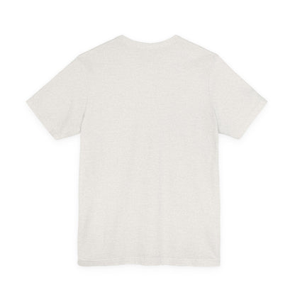 Plain back view of short sleeve jersey tee