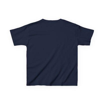 Navy blue t-shirt on a white background