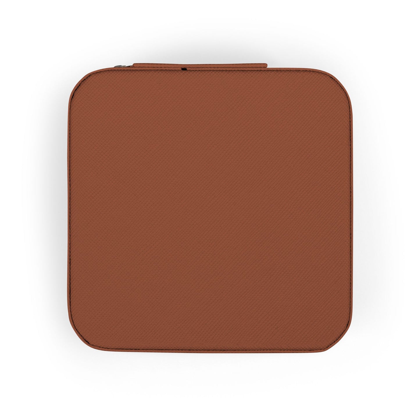 Brown textured square object on a white background