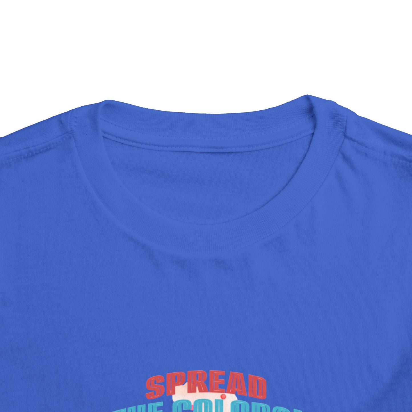 "Spread the Colors! Vibrant Cartoon Toddler Short Sleeve Tee-shirt for Kids & Youth"