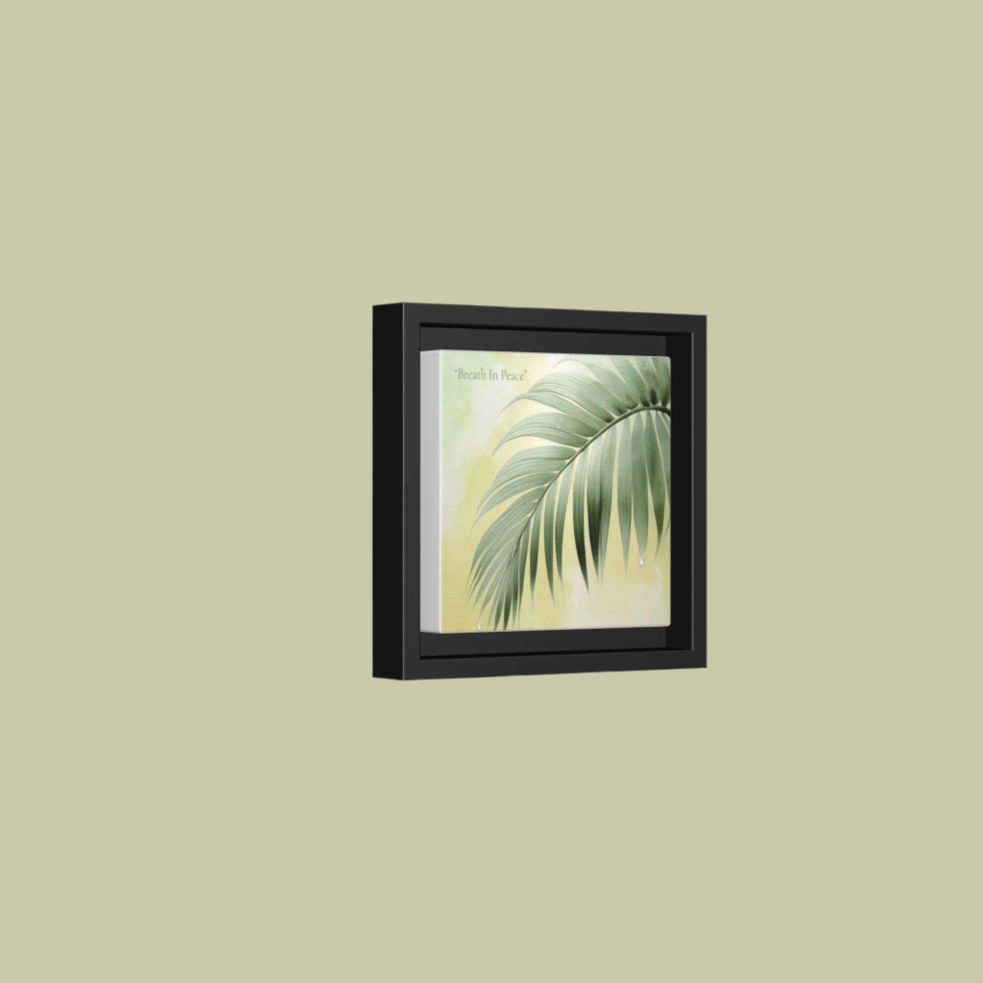 minimalist palm leaf matte canvas wall art-framed botanical print