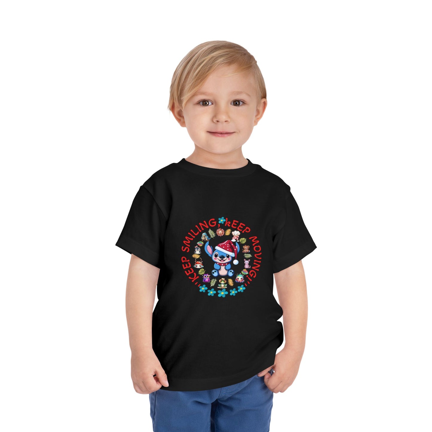 Keep Smiling Keep Moving – Toddler Dog Graphic Tee