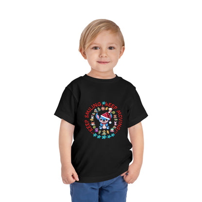 Keep Smiling Keep Moving – Toddler Dog Graphic Tee