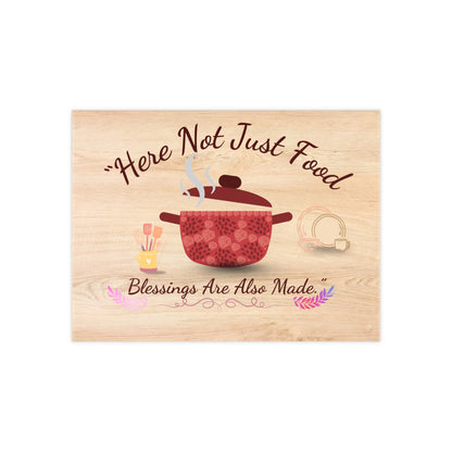 A warmth, faith-inspired kitchen illustration featuring a cooking pot with rising steam photo tile