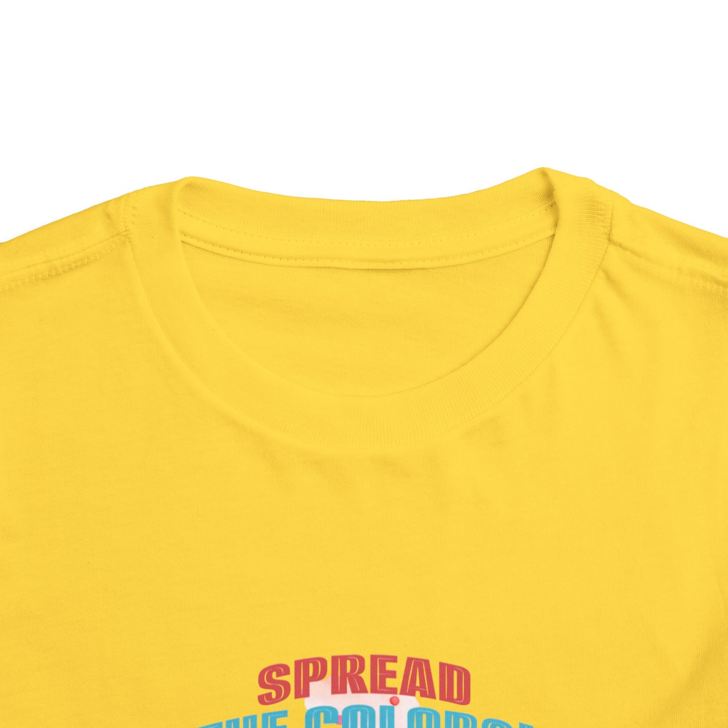 "Spread the Colors! Vibrant Cartoon Toddler Short Sleeve Tee-shirt for Kids & Youth"