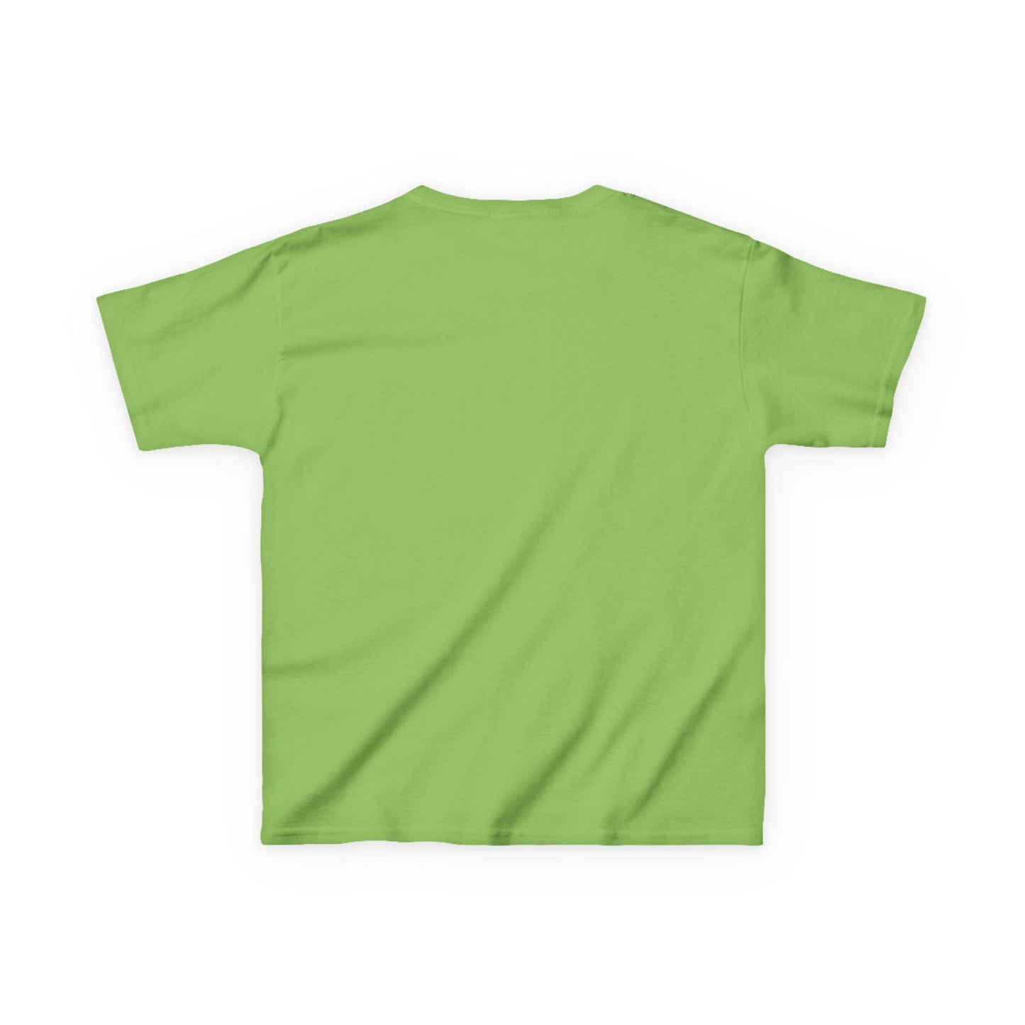 Back view of kids cotton t-shirt in solid color