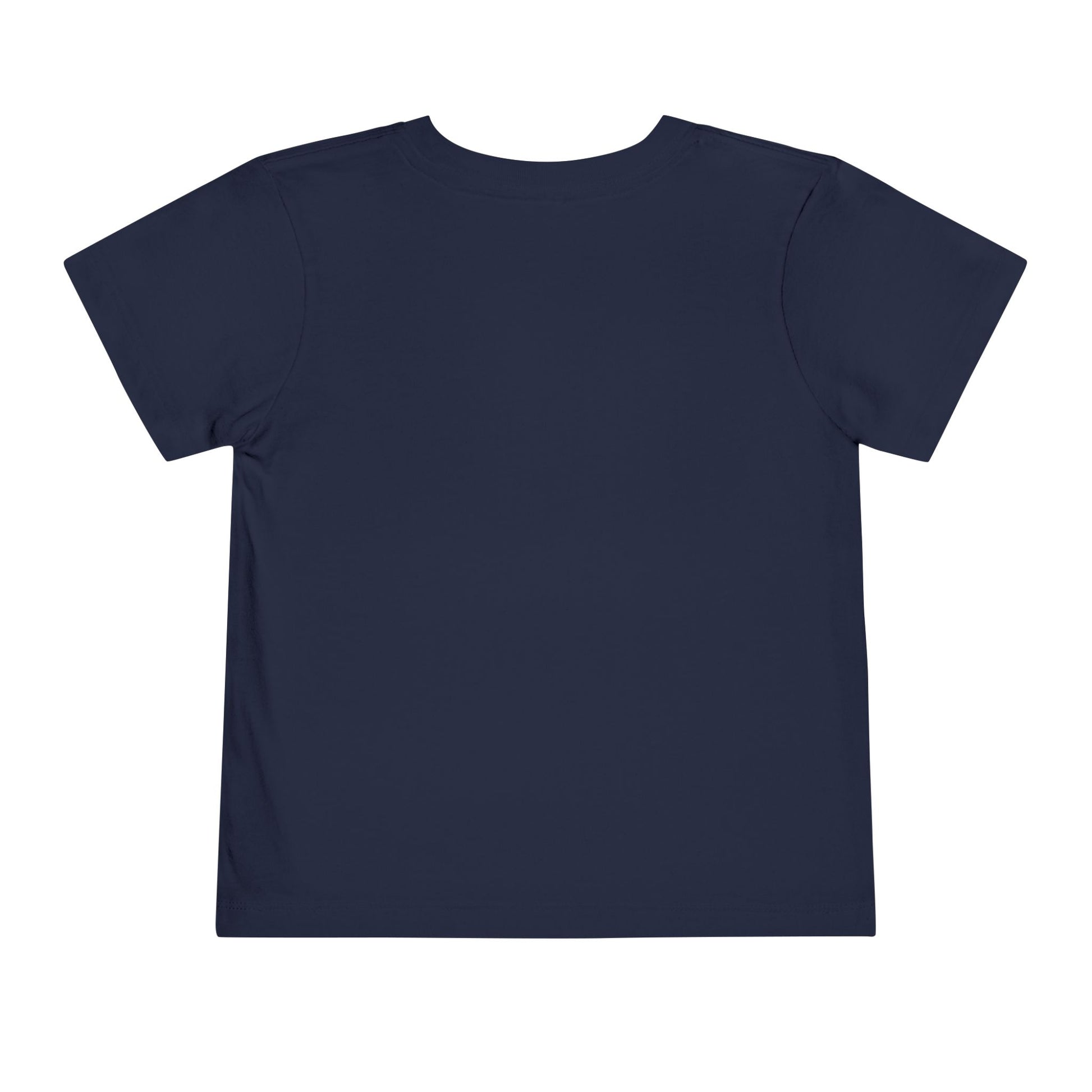 Throwback Kid retro t-shirt back view with clean solid background and primary color design theme