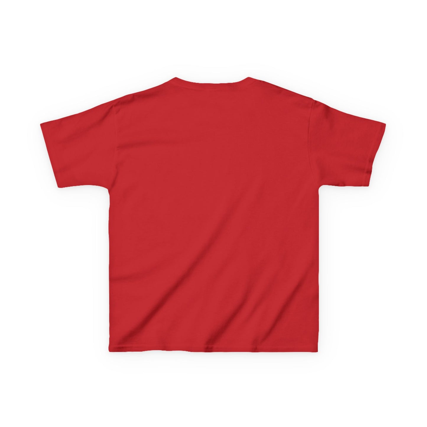 Back view of kids cotton t-shirt in solid color