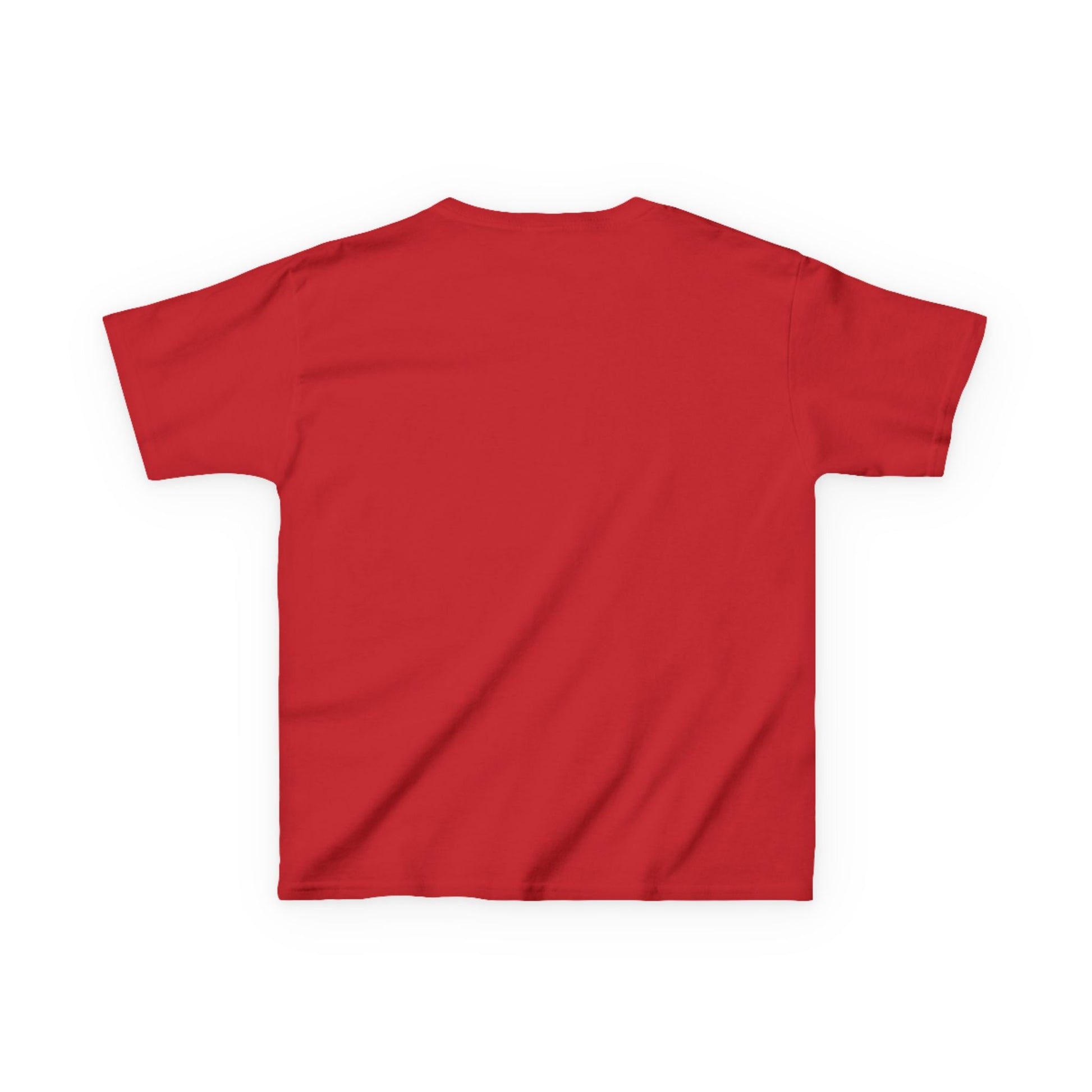 Back view of kids cotton t-shirt in solid color
