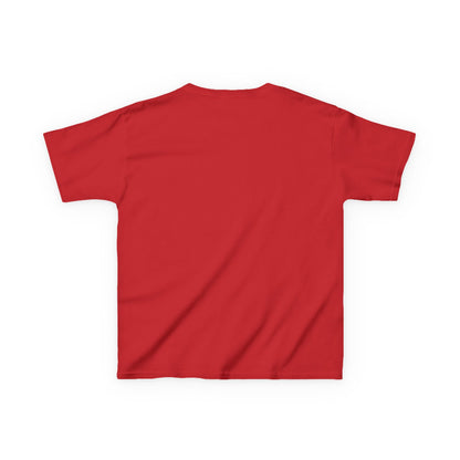 Back view of kids cotton t-shirt in solid color