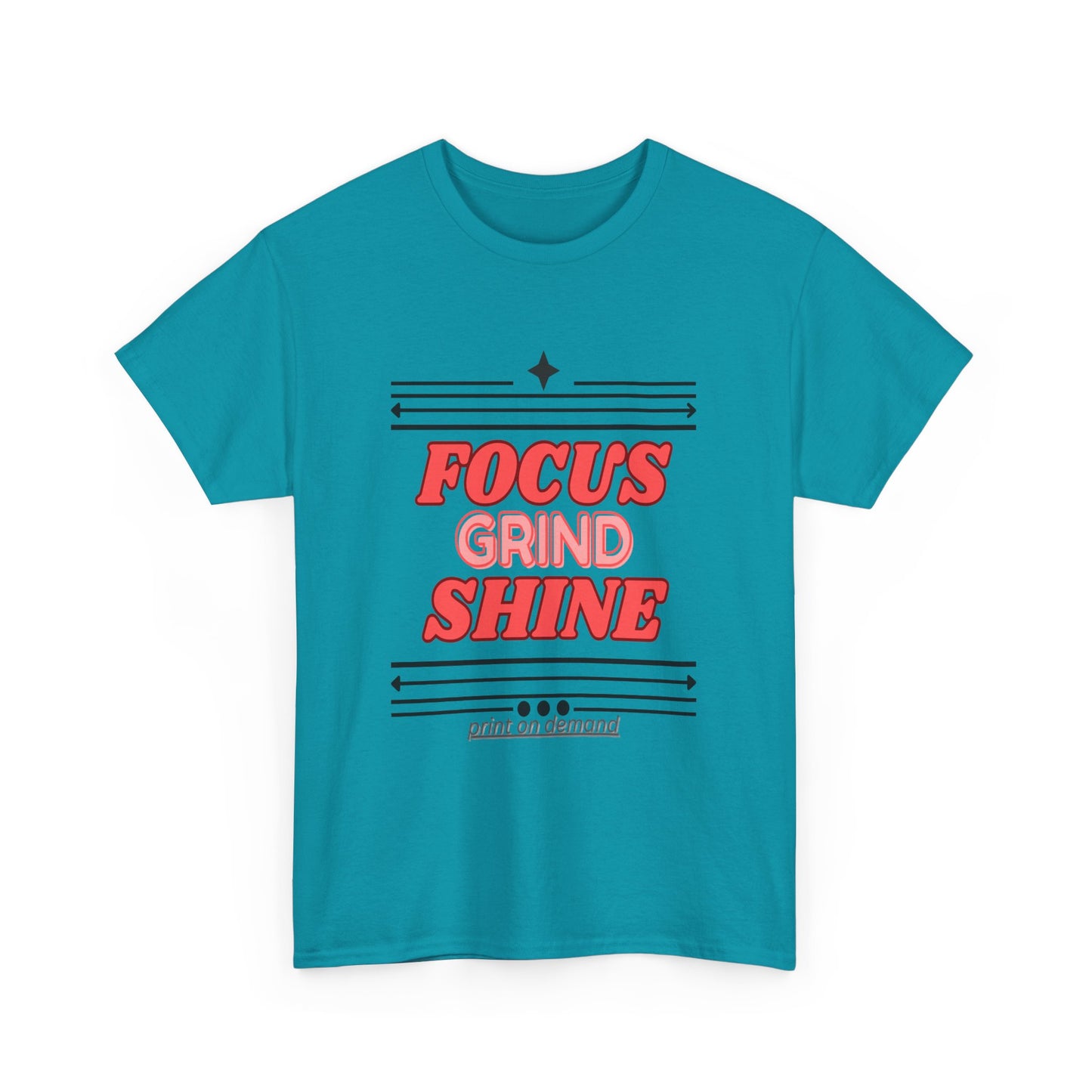 Tropical Blue t-shirt with red text and graphics on a white background