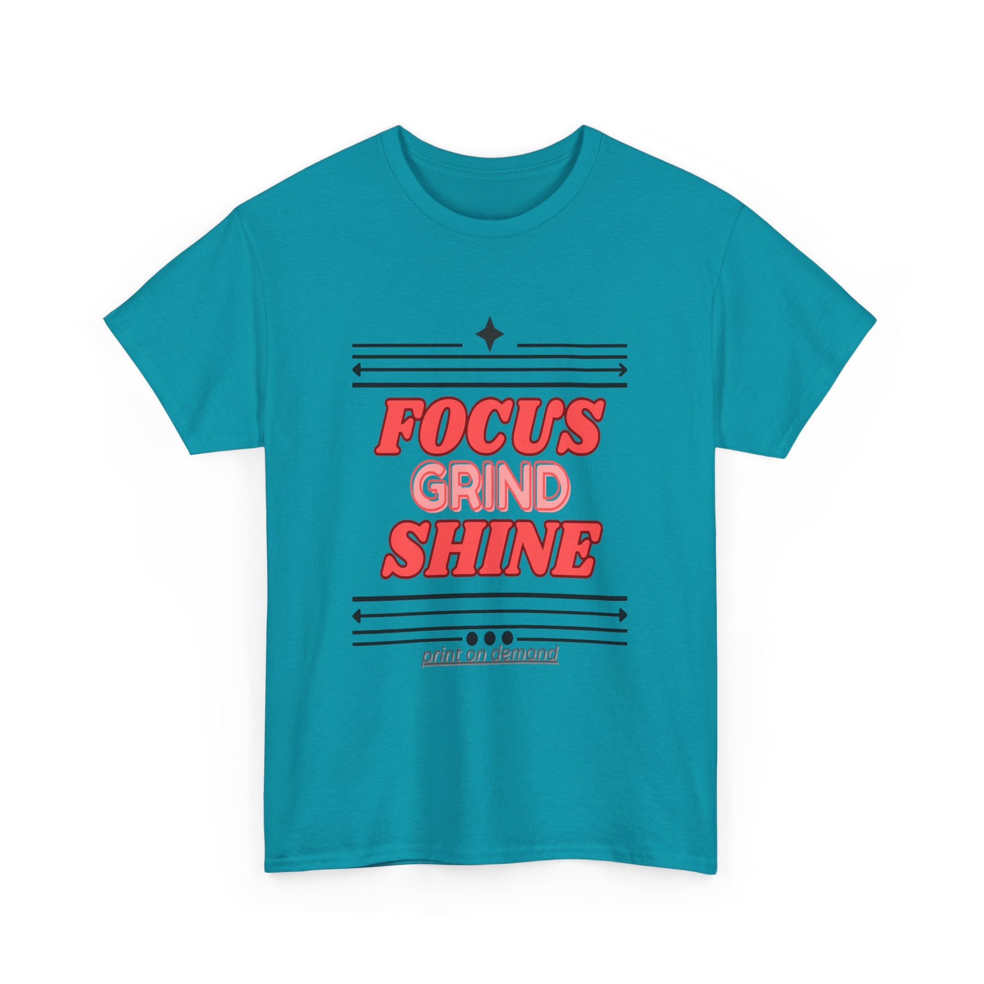 Tropical Blue t-shirt with red text and graphics on a white background