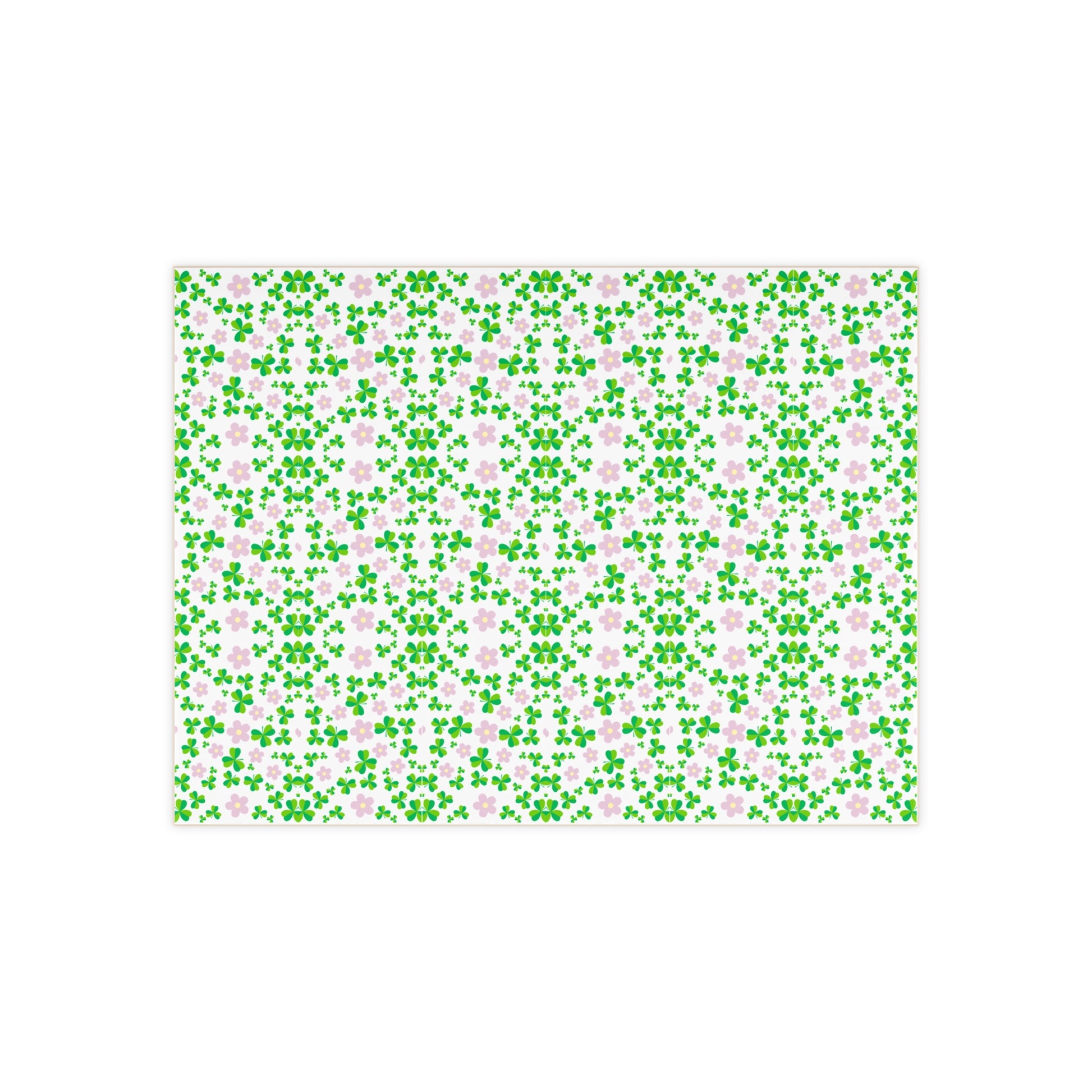 an elegant white background photo tile with pink flower and green leaf floral print 