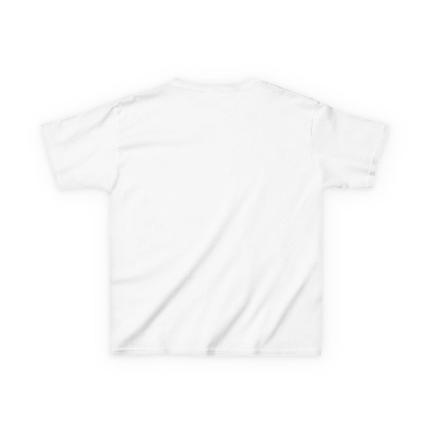 Back view of kids cotton t-shirt in solid color