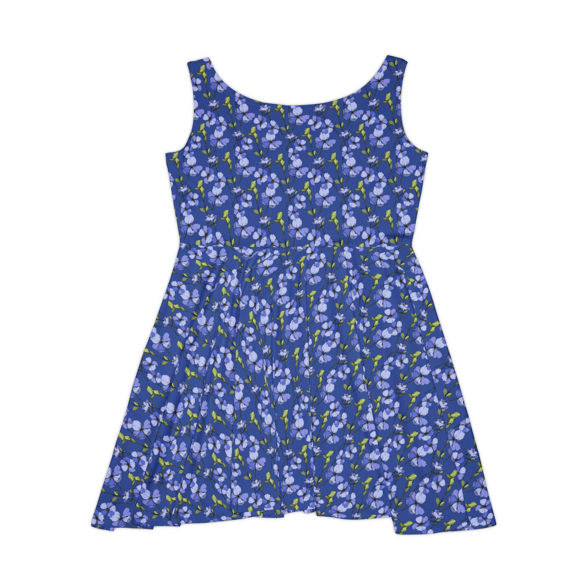 Women's skater dress with floral print in soft, flowy fabric