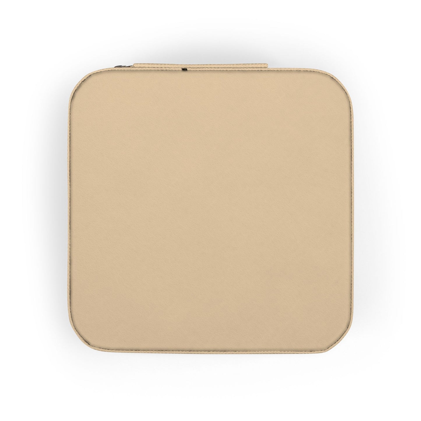 Beige square pouch on a white background