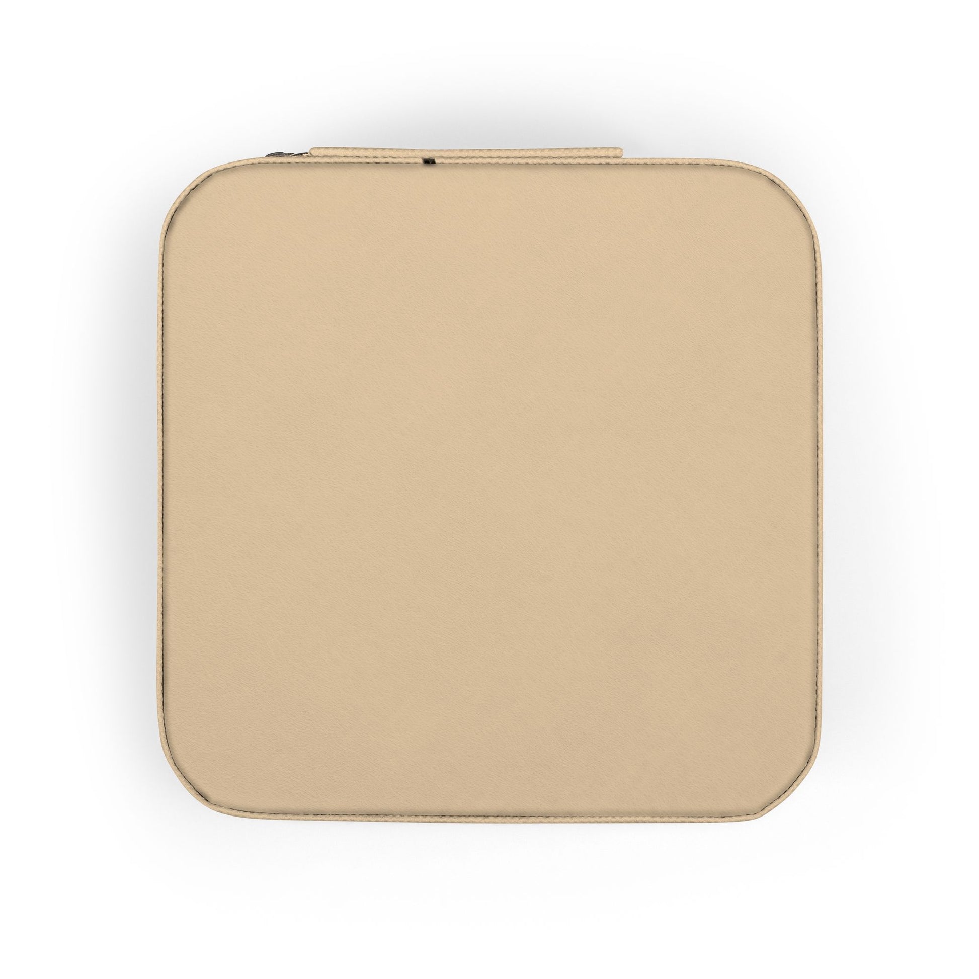 Beige square pouch on a white background