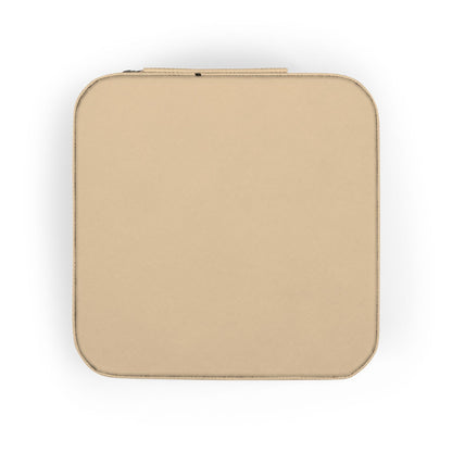 Beige square pouch on a white background