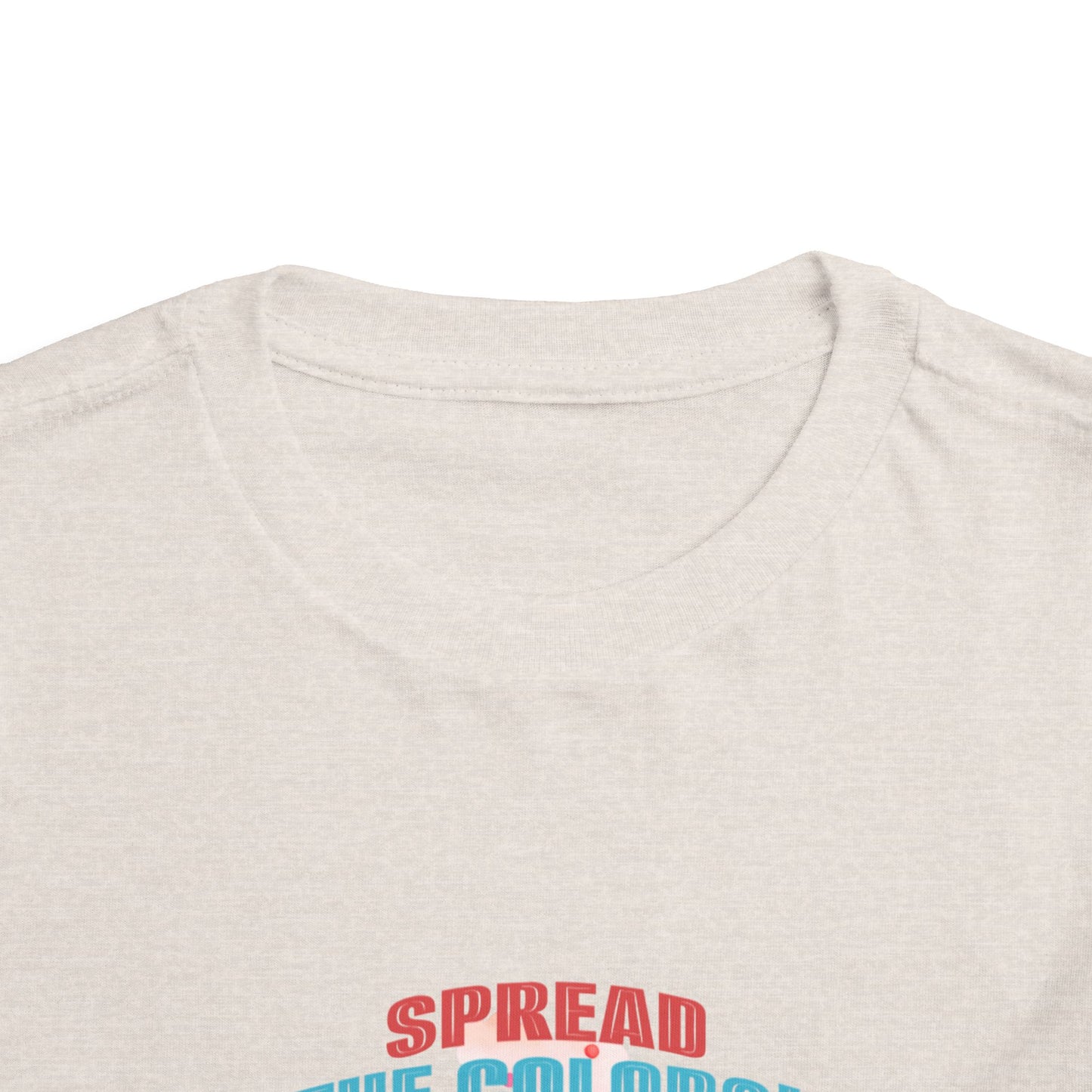 "Spread the Colors! Vibrant Cartoon Toddler Short Sleeve Tee-shirt for Kids & Youth"
