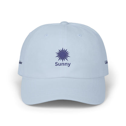 Minimal Sun Dad Hat, Embroidered Dad Cap, Aesthetic Baseball Cap, Custom Side Text Hat, Summer Gift, Vintage Style Cap