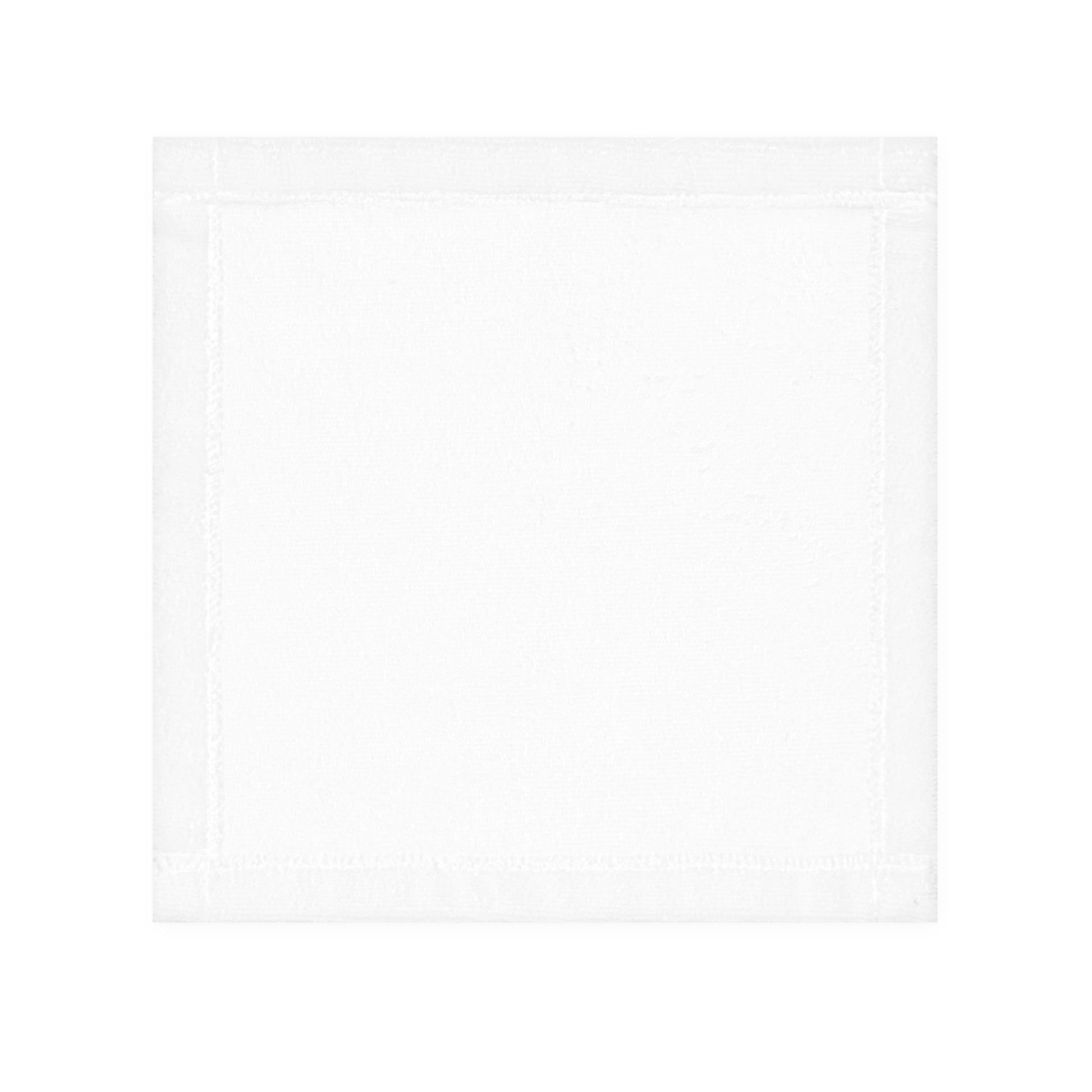 Back side of face towel – plain white without design