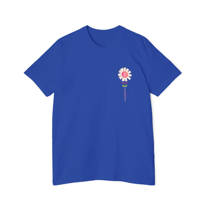 A short sleeve unisex jersey t-shirt featuring an graphic design for Labor Day, displayed as a clean product mockup.