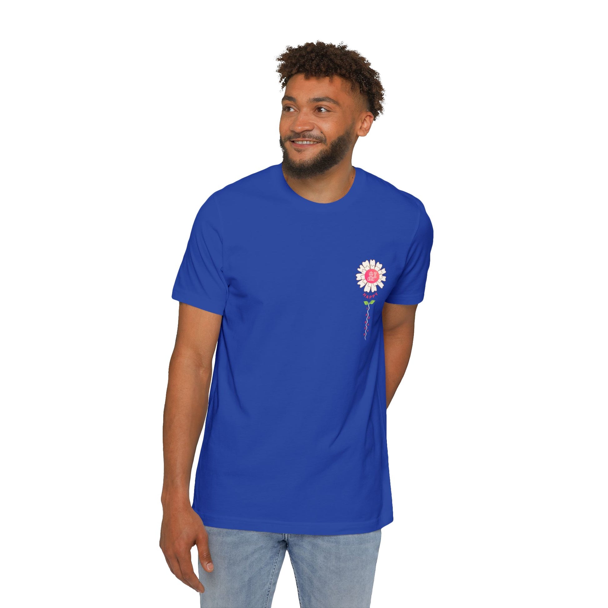 A short sleeve unisex jersey t-shirt featuring an graphic design for Labor Day, displayed as a clean product mockup.