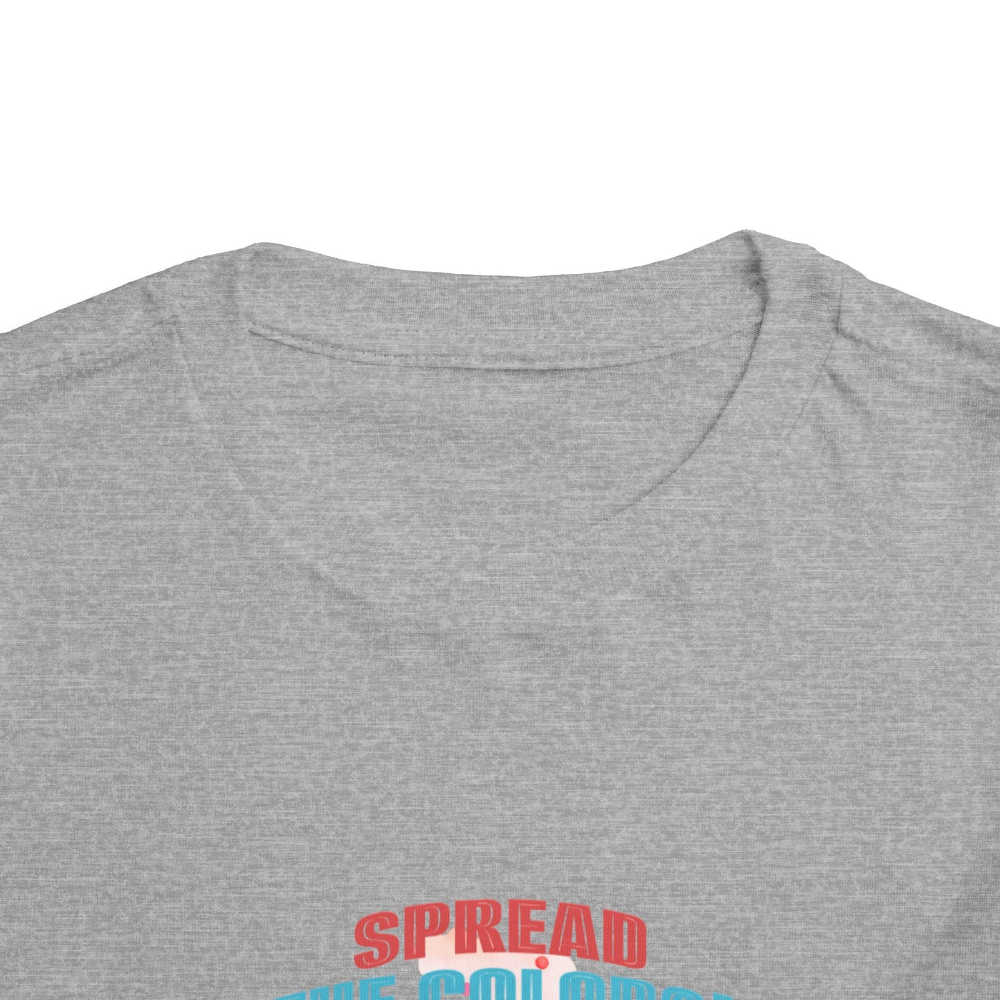 "Spread the Colors! Vibrant Cartoon Toddler Short Sleeve Tee-shirt for Kids & Youth"