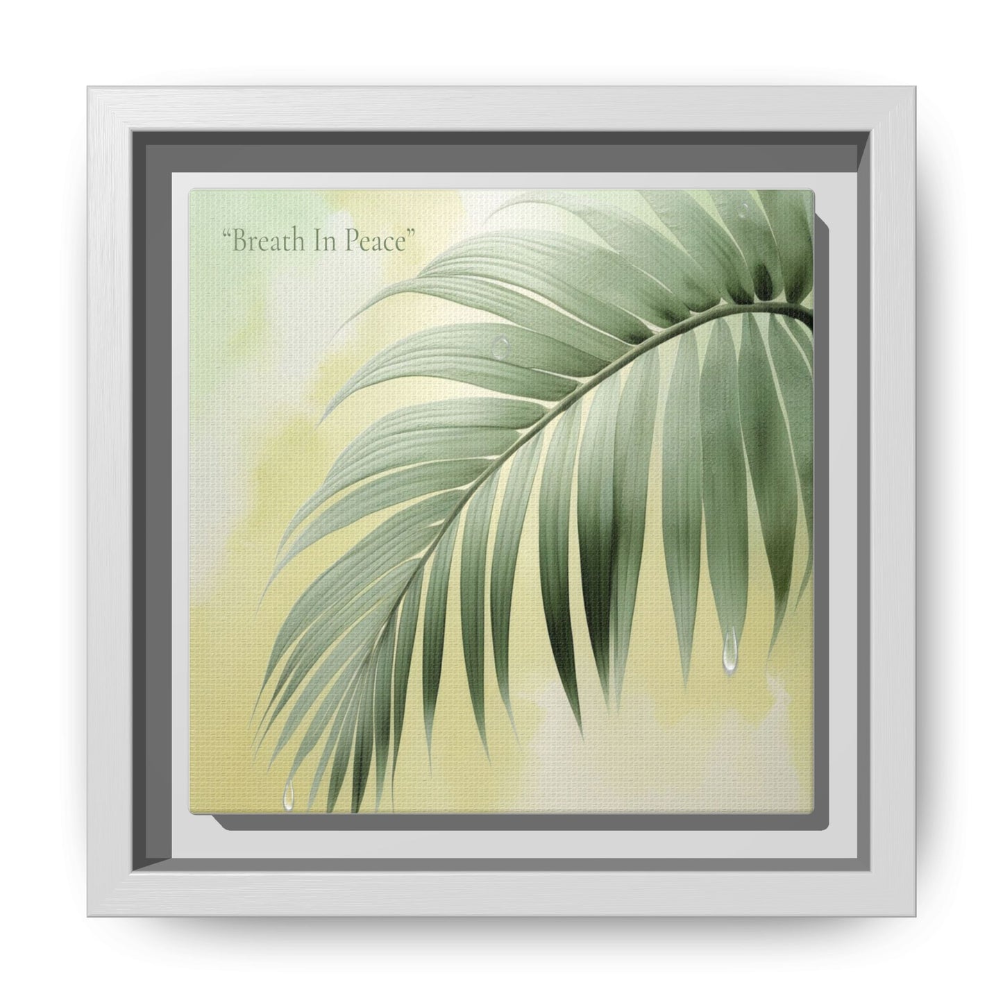 minimalist palm leaf matte canvas wall art-framed botanical print