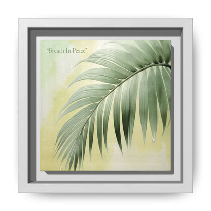 minimalist palm leaf matte canvas wall art-framed botanical print