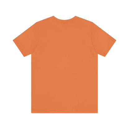 Plain back view of short sleeve jersey tee