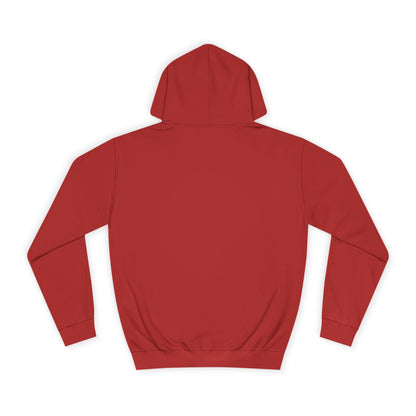 Red hoodie shown from the back on a white background
