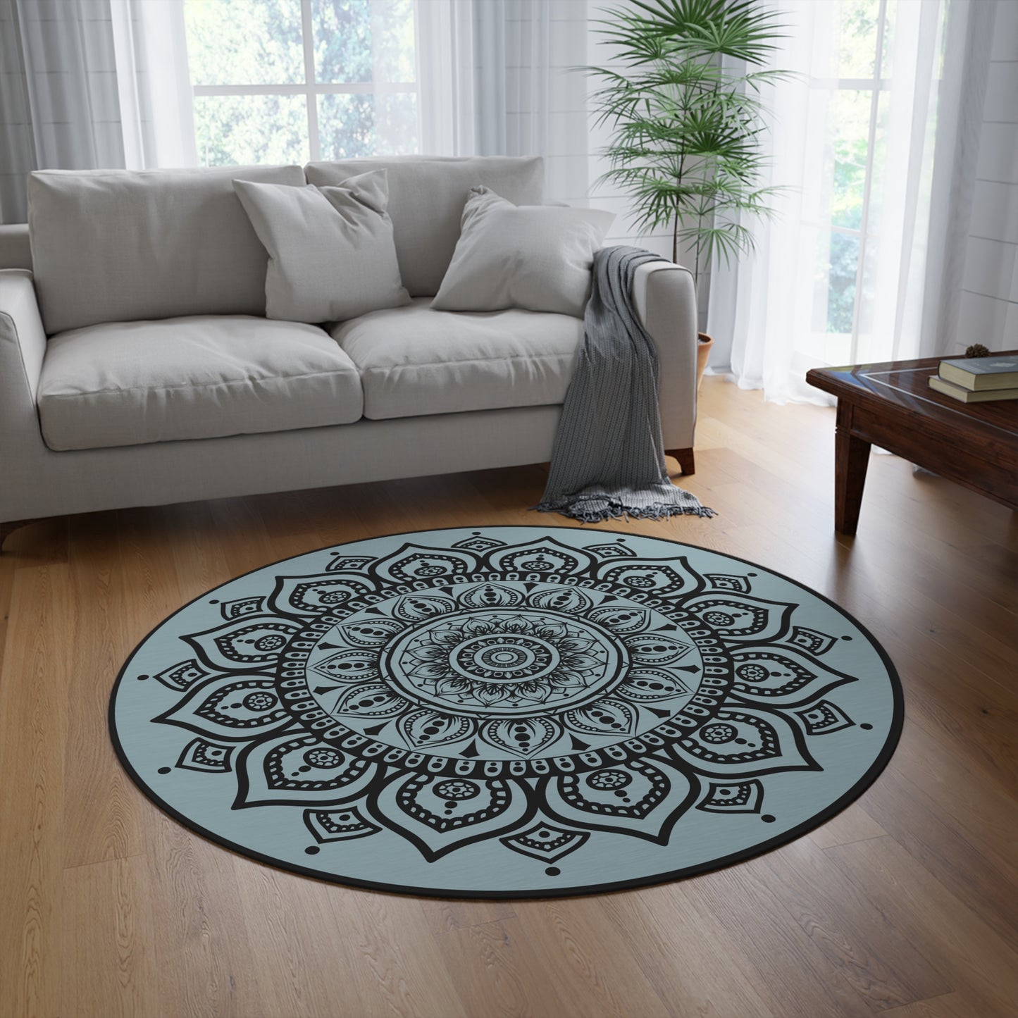 Boho Mandala Round Rug